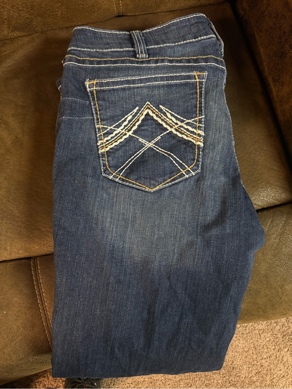 34R Women’s Ariat R.E.A.L Whipstitch Boot Cut Jeans
